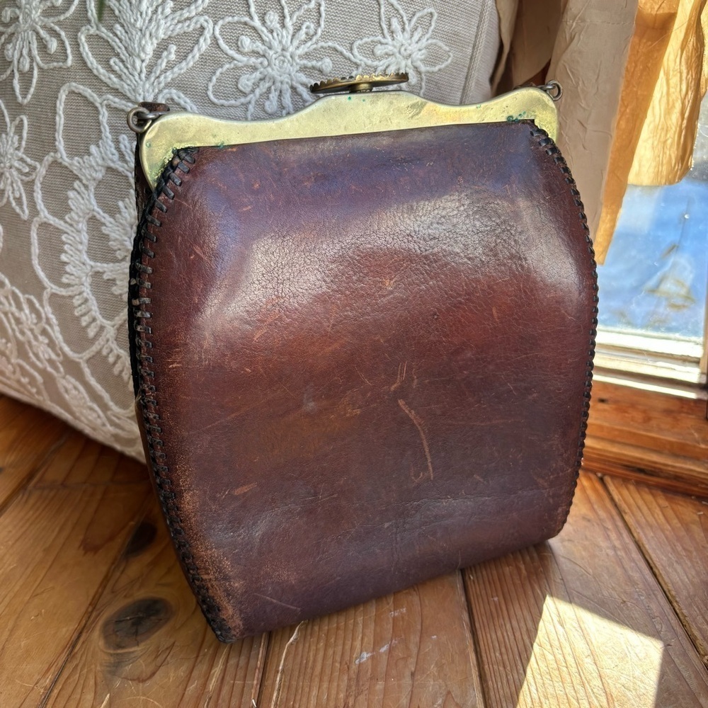 Antique Nocona Leather Handbag - Picture 2 of 10